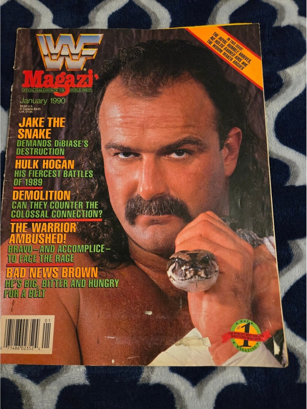 WWF Magazine January 1990 Vintage Wrestling Sportswear Collectible